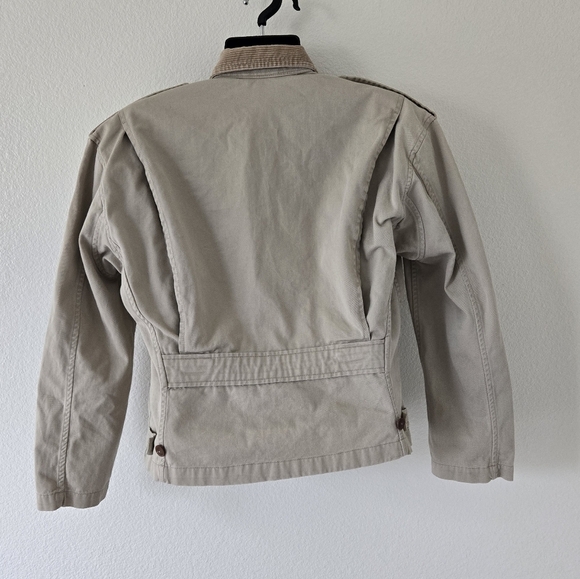 Ralph Lauren Blue Label Vintage Canvas Cotton Jacket Corduroy Collar size Small - Picture 6 of 16